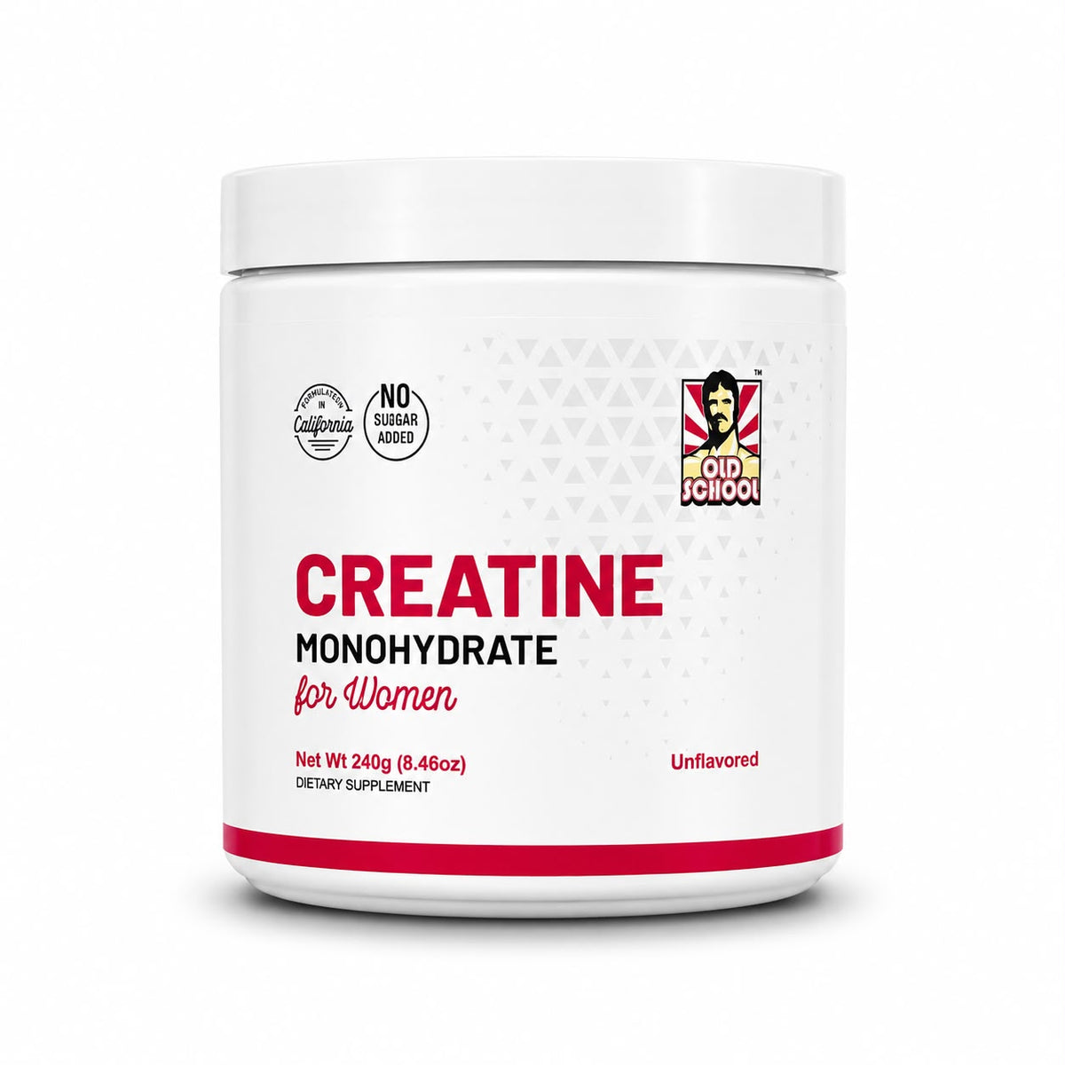 Pote de 240 g de creatina monohidrato para mujeres