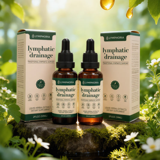 Pack 2 frascos Lymphoria entre hojas y flores